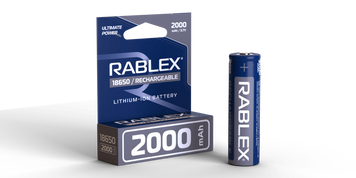 Аккумуляторные батарейки Rablex 18650 Li-lon 2000mAh 1шт. MB-93362 фото