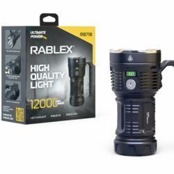 Ліхтарик ручний алюмінієвий потужний Rablex RB 718 12000LM, 418650, зарядка type-c mb-99861 фото