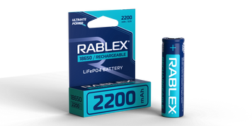 Акумуляторні батарейки Rablex 18650 Li-lon LiFePO4 2200 blister mAh 1шт. (без захисту) MB-93364 фото