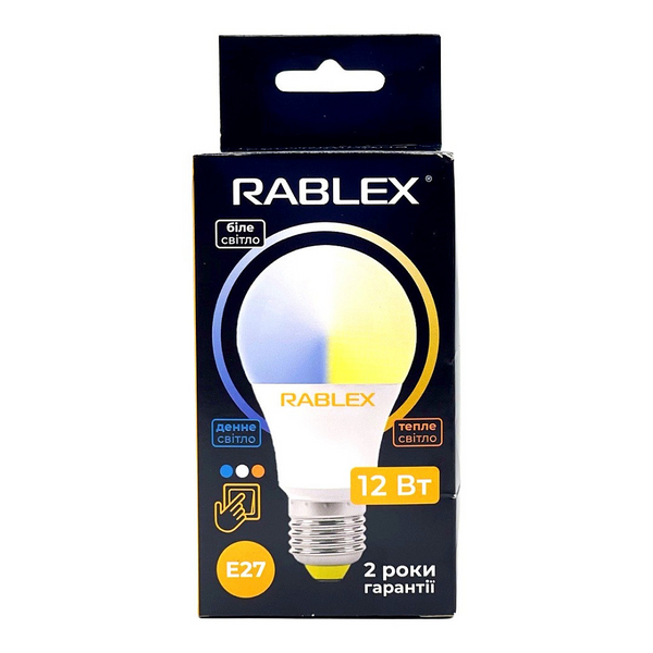 Лампочка Rablex LED з регулюванням колірності (RB506) A60 12W E27 (3000K-6200K) MB-86744 фото