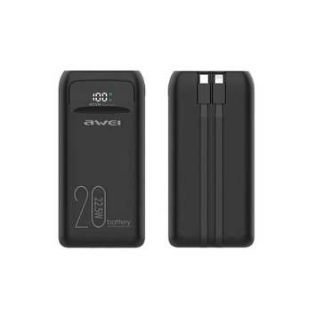 УМБ Awei P169K 20 000 mAh 22.5W with Type-C and Lightning Cable Black MB-88702 фото