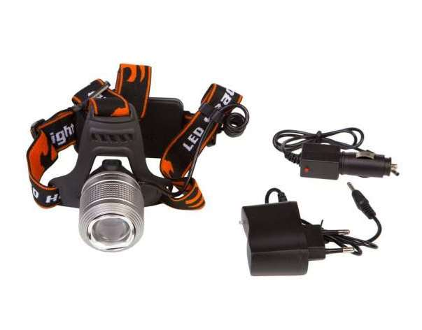 Фонарик налобный PL 104 -2light W+Y+ Zoom + аккумуляторы MB-92364 фото