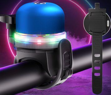 Ліхтарик на велосипед PL B19R (X-56 акамуляторний + RGB LED + Type-C + водонепронекний) MB-96039 фото