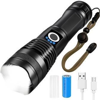 Фонарик ручной RB 255 P90 LED + Zoom + индикатор зарядки MB-89217 фото