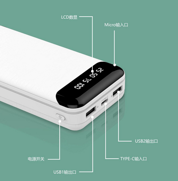 УМБ BIYA N21 20000mAh White MB-88735 фото