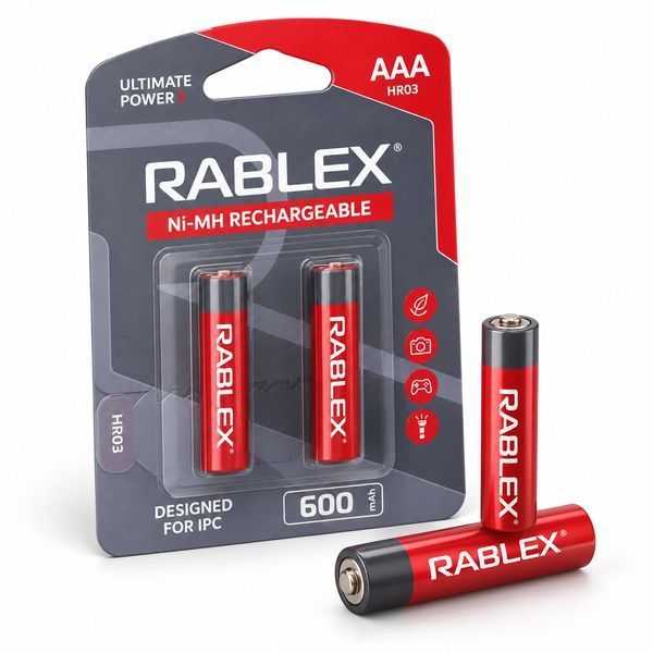 Акумулятор Rablex HR03 AAA 600 mAh Ni-MH 2шт. MB-75418 фото