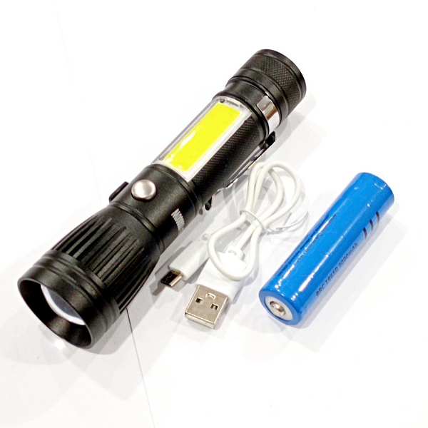 Фонарик ручной RB 224 T6-LED+COB LED + Zoom MB-85500 фото