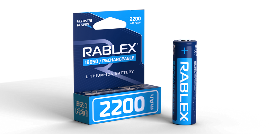 Аккумуляторные батарейки Rablex 18650 Li-lon 2200W 1шт. (с защитой) MB-93363 фото