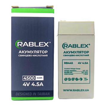 Акумулятор Rablex 4v-4.5Ah (RB445) MB-86750 фото