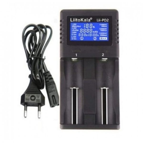 Зарядний пристрій Liito Kala Lii-PD2 (2 універсальних, LCD, USB/AC input) MB-84912 фото