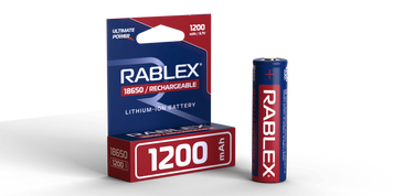 Акумуляторні батарейки Rablex 18650 Li-lon 1200mAh 1шт. MB-93360 фото